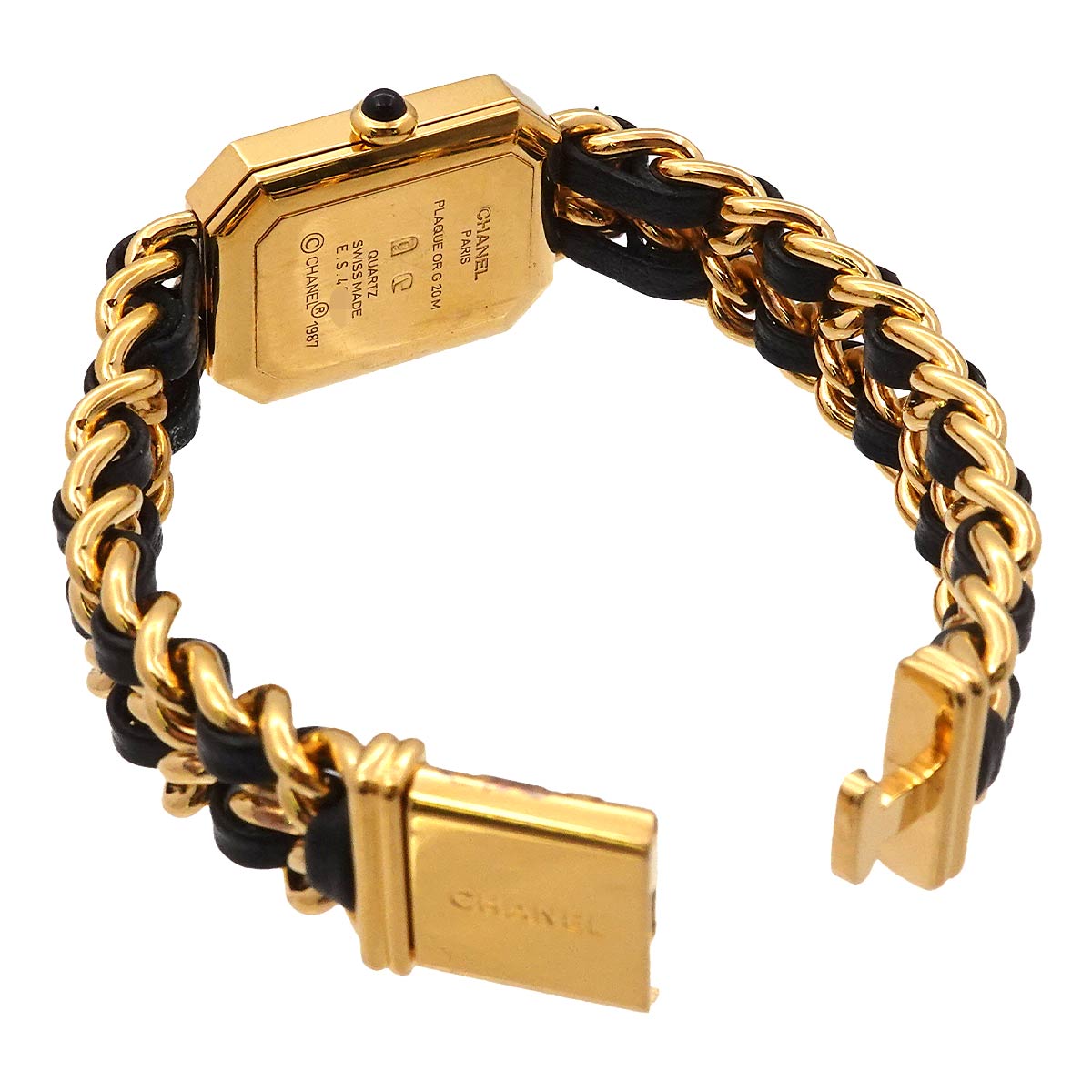 Premiere Size L H0001 Vintage Quartz Black Dial Ladies Watch