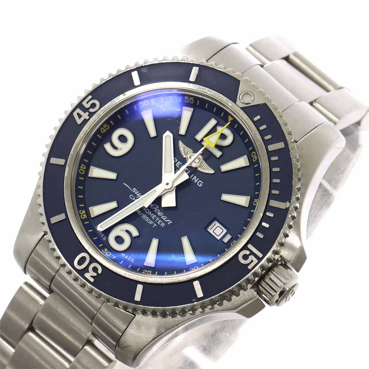 Super Ocean 42mm A17366 Date Automatic Blue Dial Mens