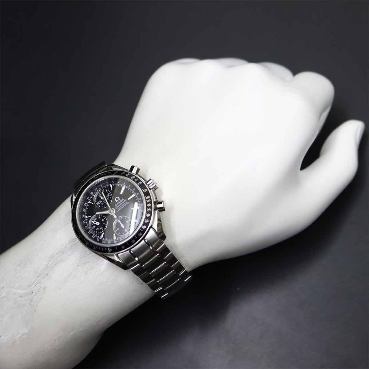 Speedmaster Triple Calendar 3220 50 Automatic Black Dial Mens