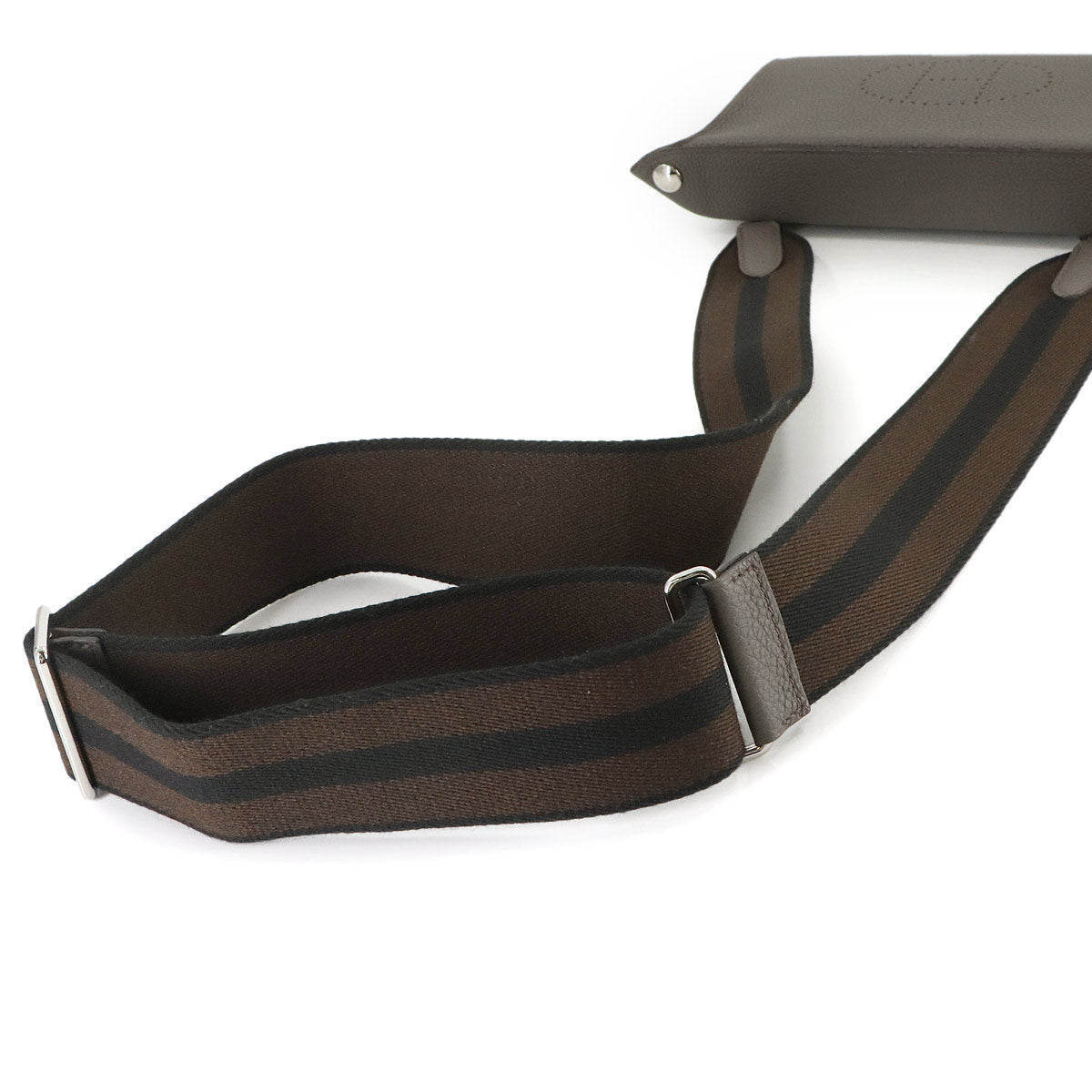 Videpoches Sangle Wooly Shoulder Bag Veau Togo Leather Etain