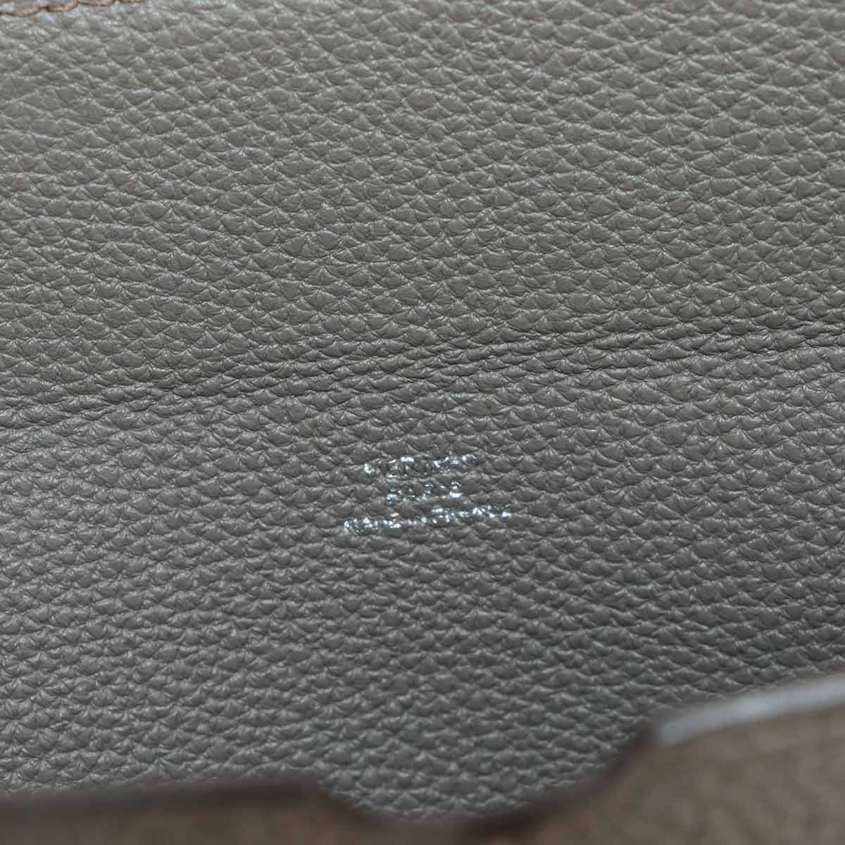 Videpoches Sangle Wooly Shoulder Bag Veau Togo Leather Etain