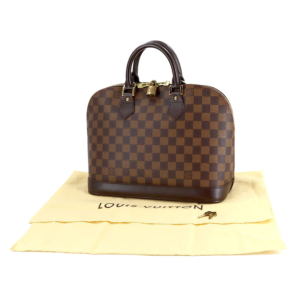 Damier Alma PM Hand Bag Ebene Brown N51131 Purse