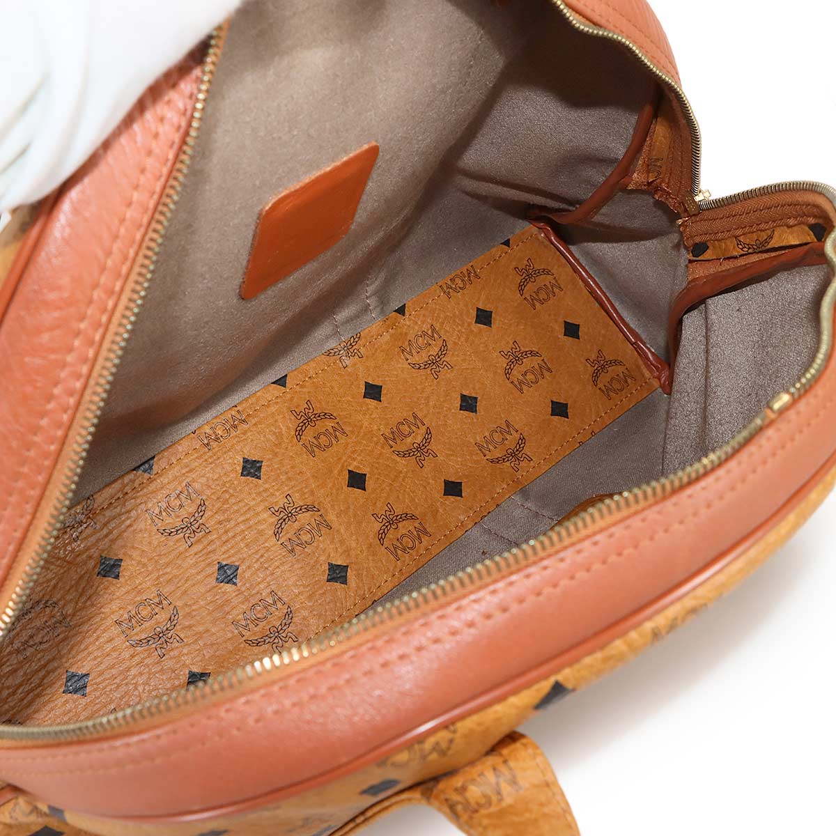 Visetos Monogram Shoulder Bag PVC Leather Brown Purse