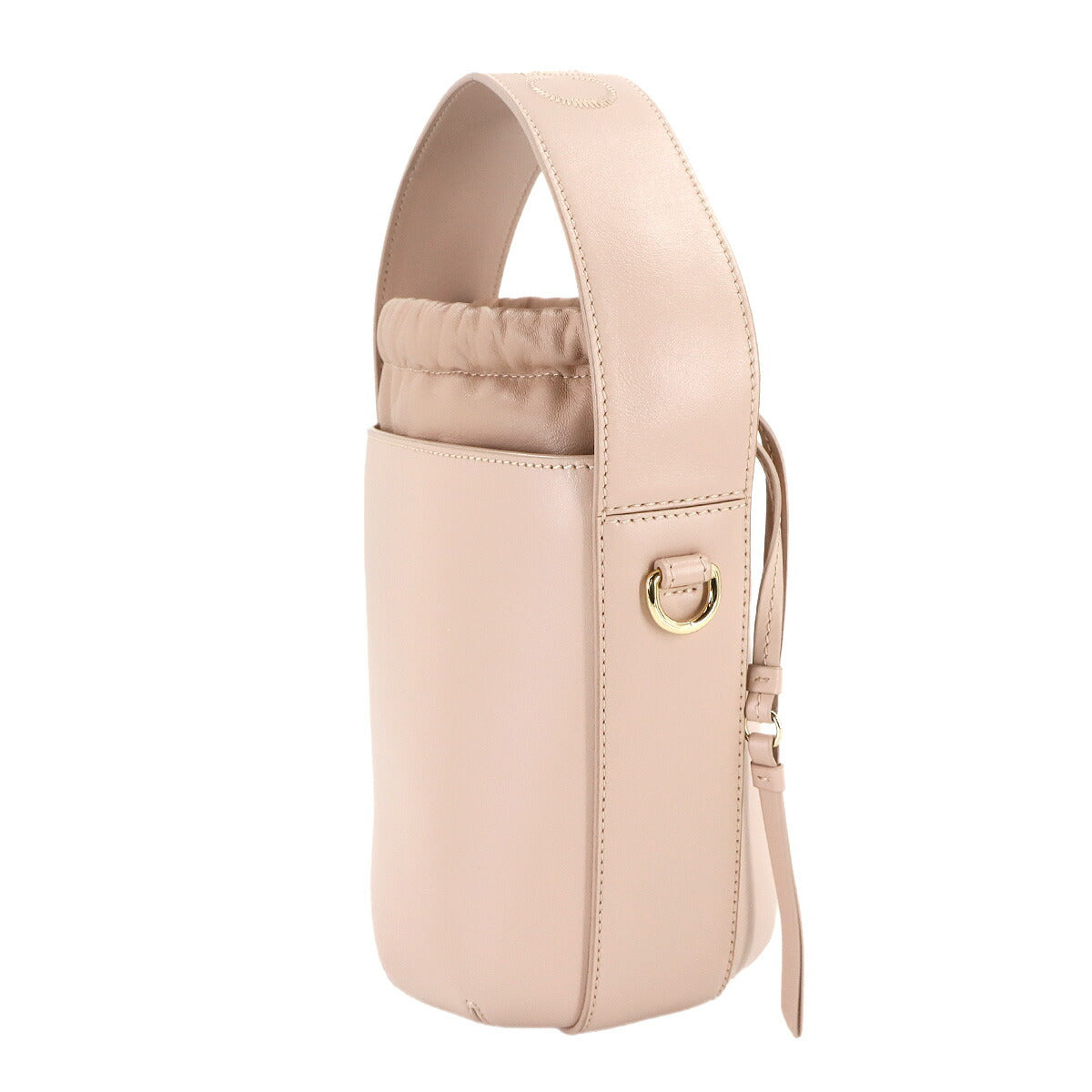 Sense Bucket Hand Shoulder Bag Leather Pink Purse