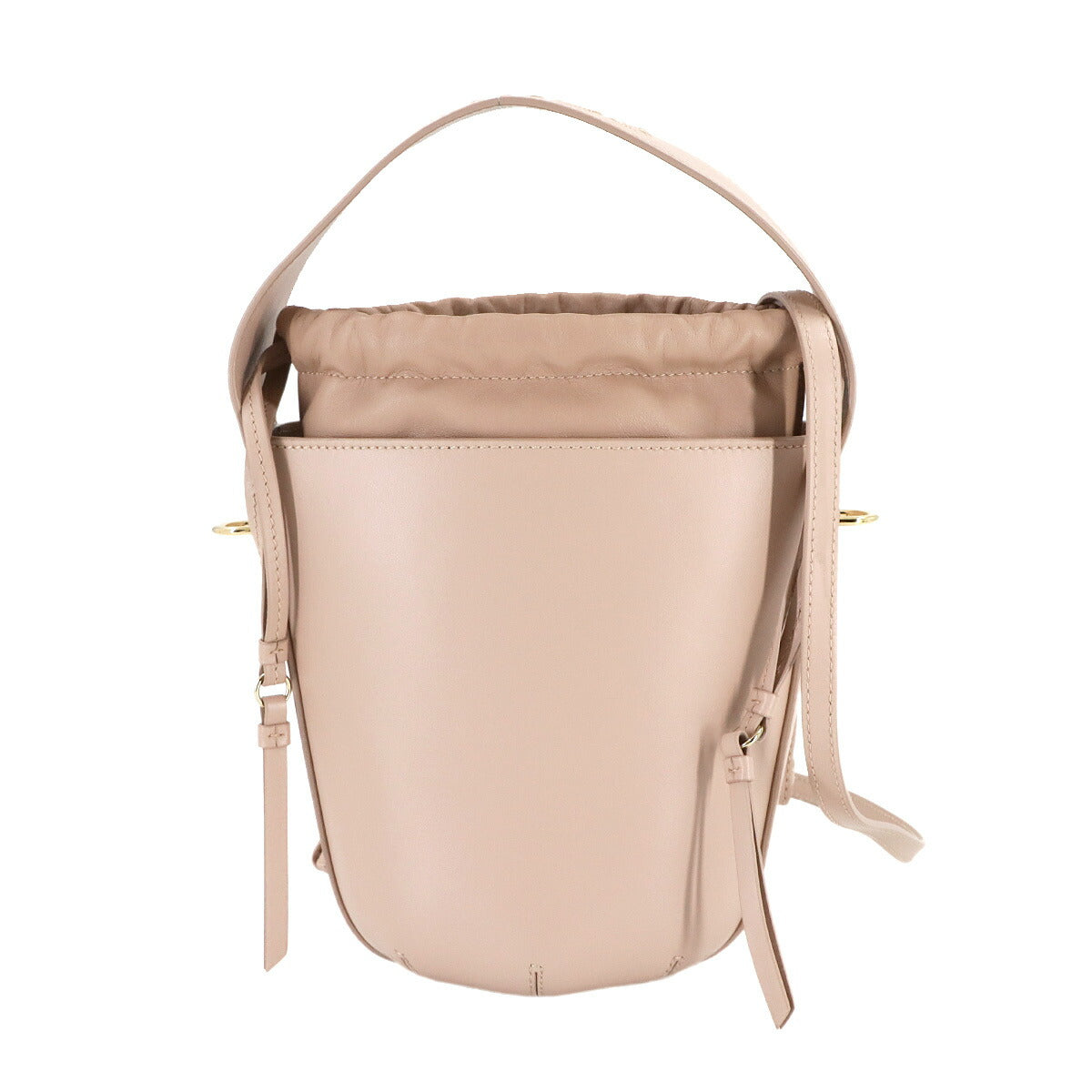 Sense Bucket Hand Shoulder Bag Leather Pink Purse