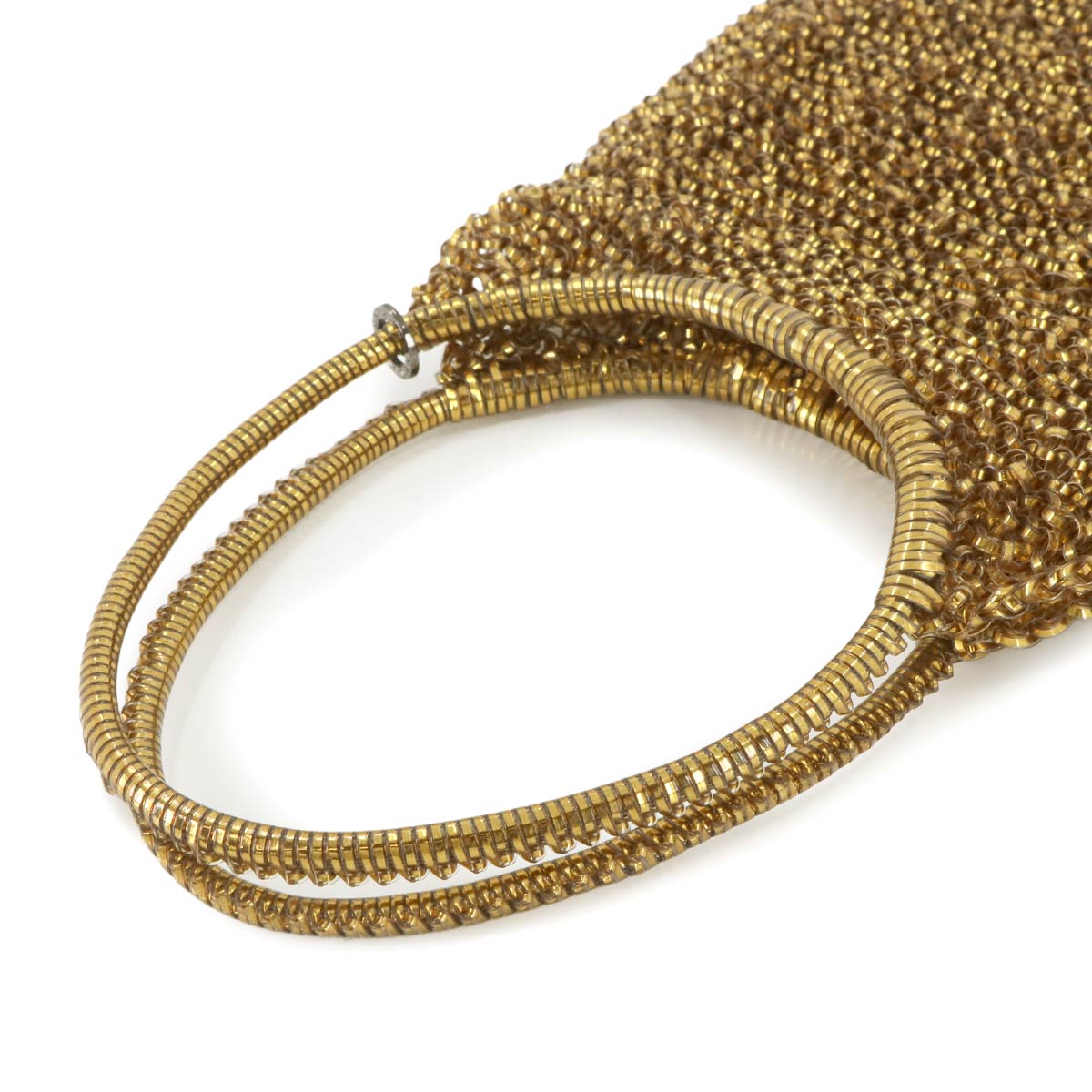Wire Hand Bag PVC Gold Purse