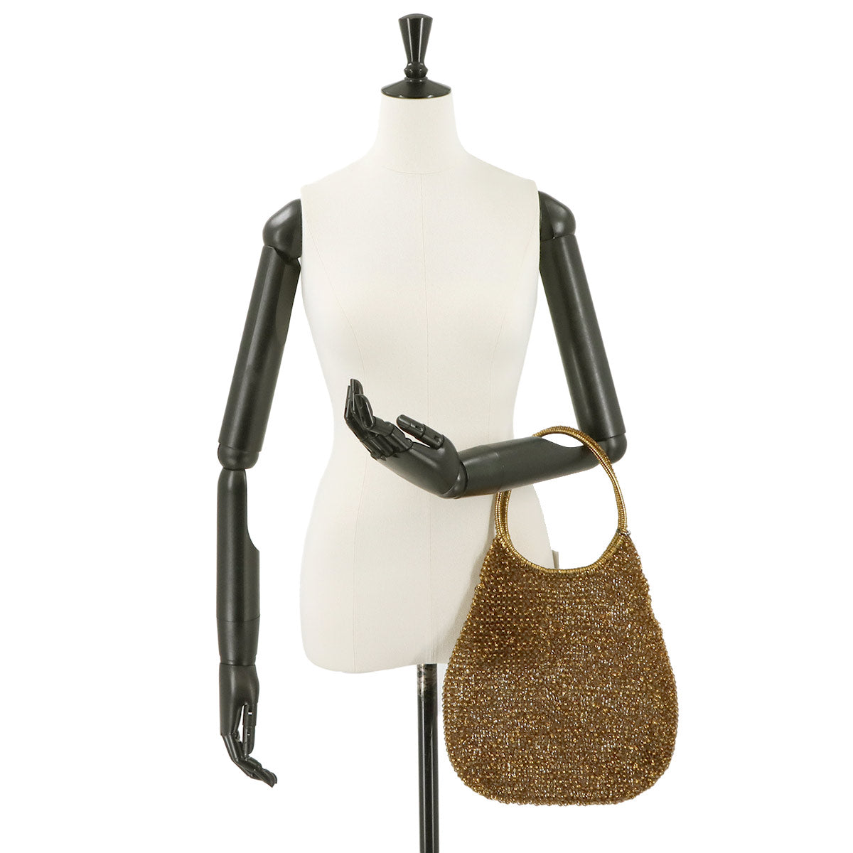 Wire Hand Bag PVC Gold Purse