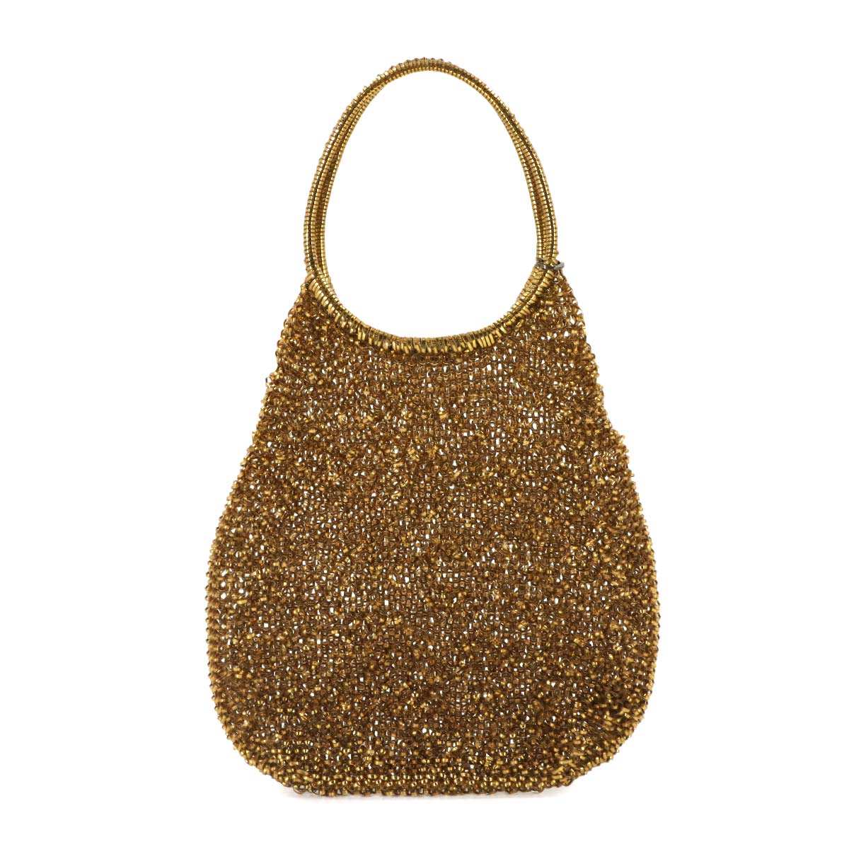 Wire Hand Bag PVC Gold Purse