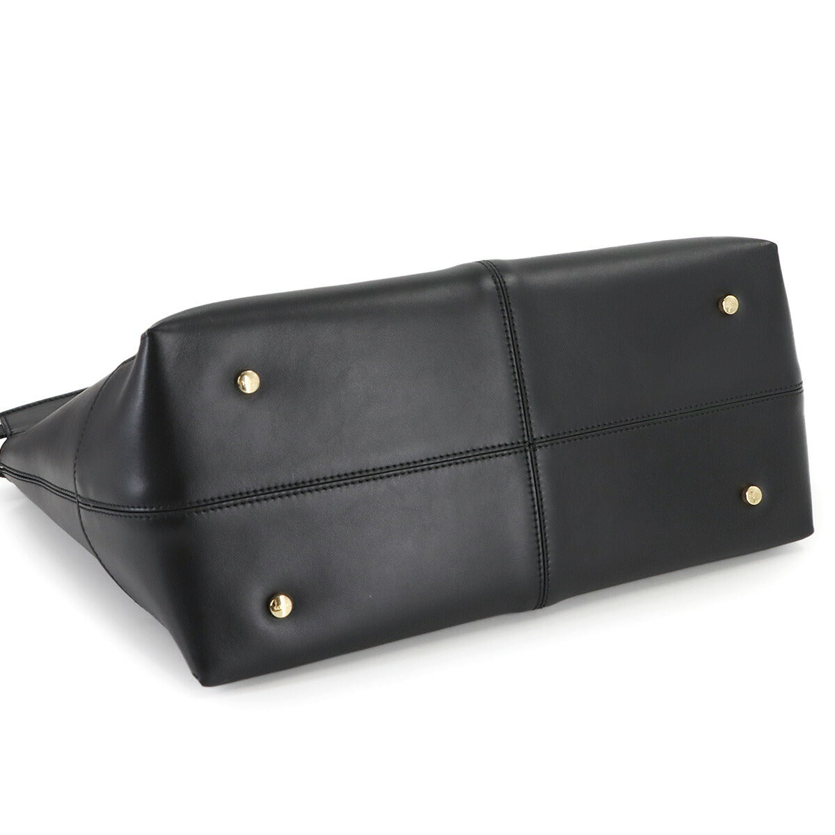 Di Folio Shopping Medium Small Tote Bag Leather Black Purse