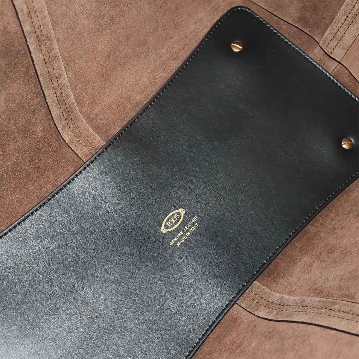 Di Folio Shopping Medium Small Tote Bag Leather Black Purse