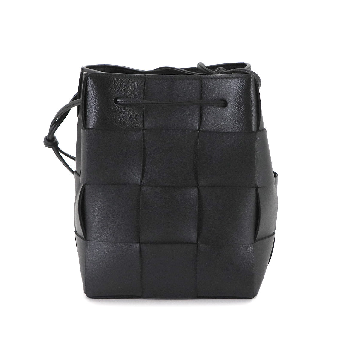 Intrecciato Small Cassette Shoulder Bag Black 680218