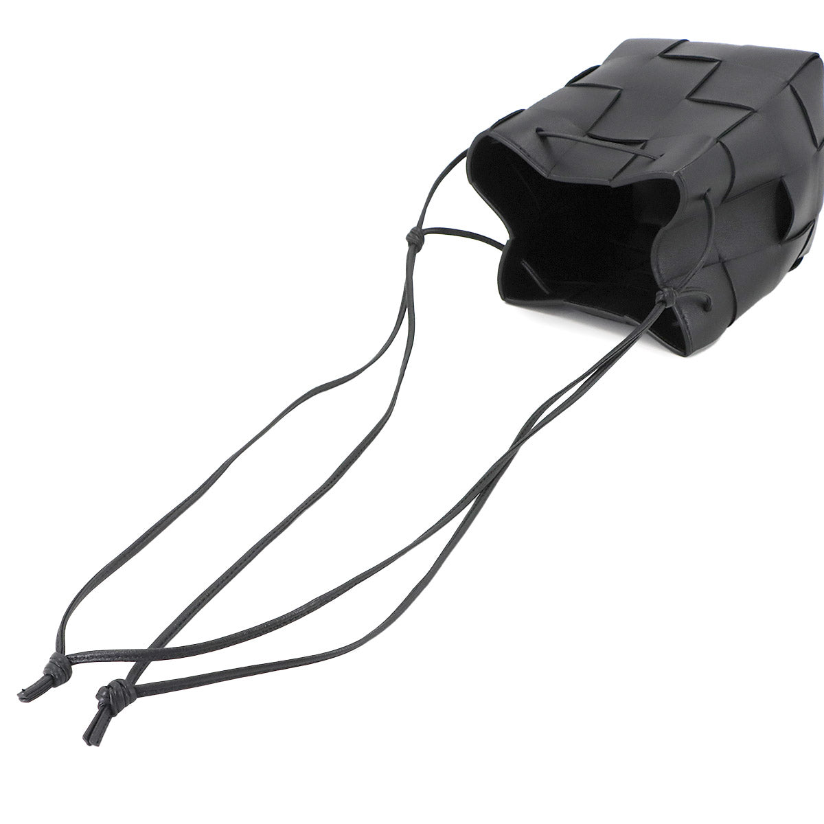 Intrecciato Small Cassette Shoulder Bag Black 680218