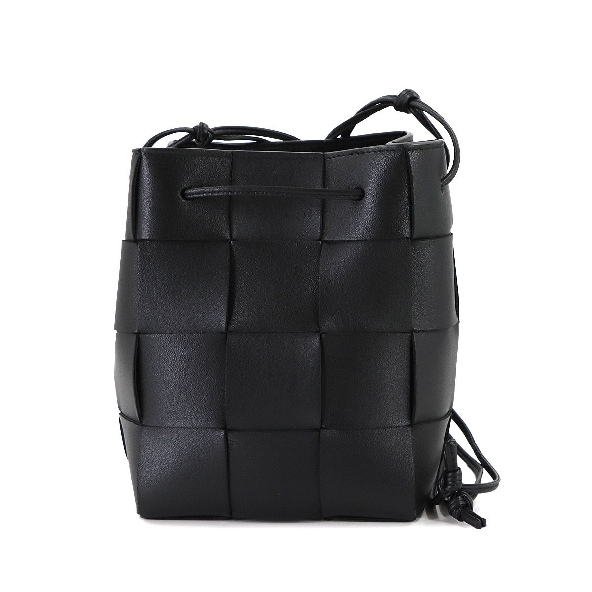 Intrecciato Small Cassette Shoulder Bag Black 680218
