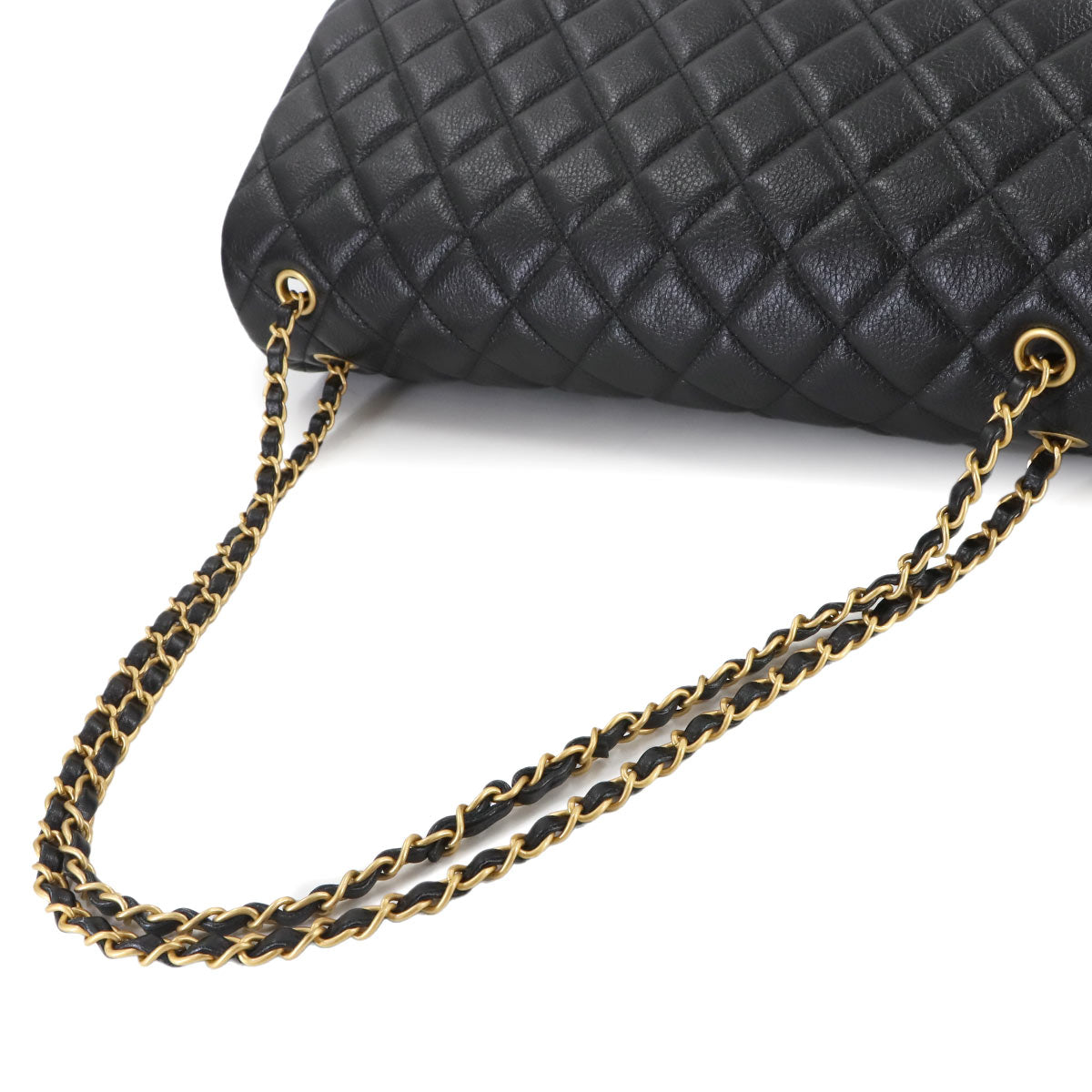 Matelasse 40 Chain Shoulder Bag Leather Black Purse