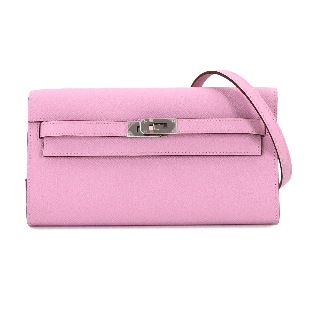 Kelly To Go Shoulder Wallet Epsom Mauve sylvestre Purse