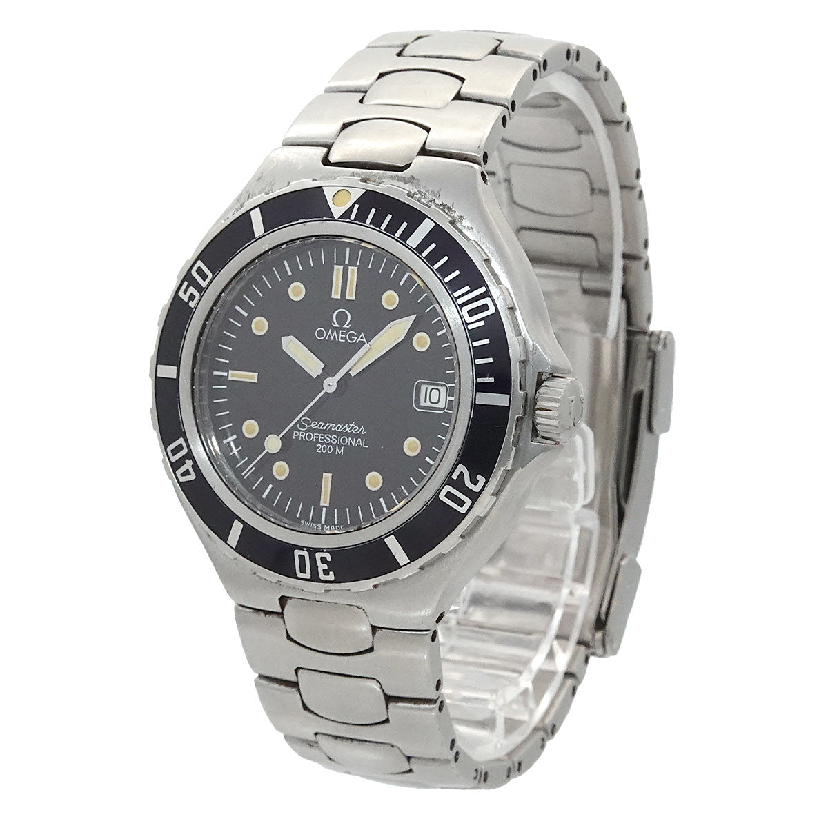 Seamaster 200m 396.1052 Quartz Date Black Dial Mens Watch