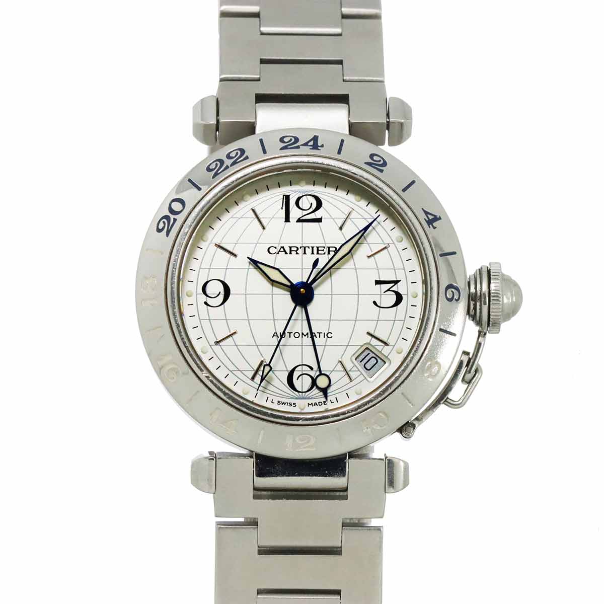 PashaC Meridian GMT W31078M7 Automatic Silver Dial Boys