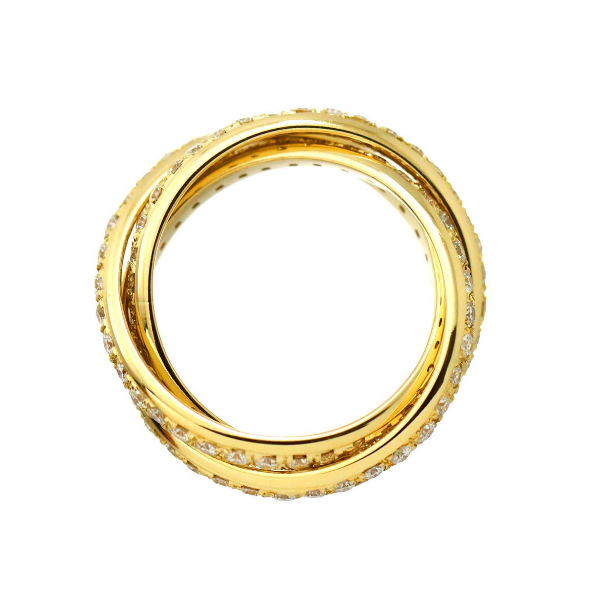 Diamond 1.40ct Ring 18K YG Yellow Gold 750 size5.5-5.75(US)