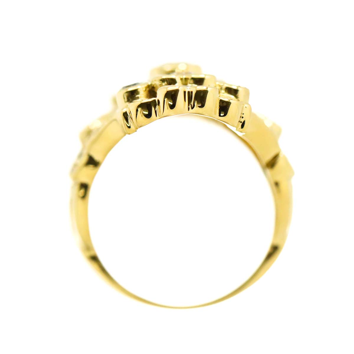 Diamond 1.61ct Ring 18K YG Yellow Gold 750 Size6(US)