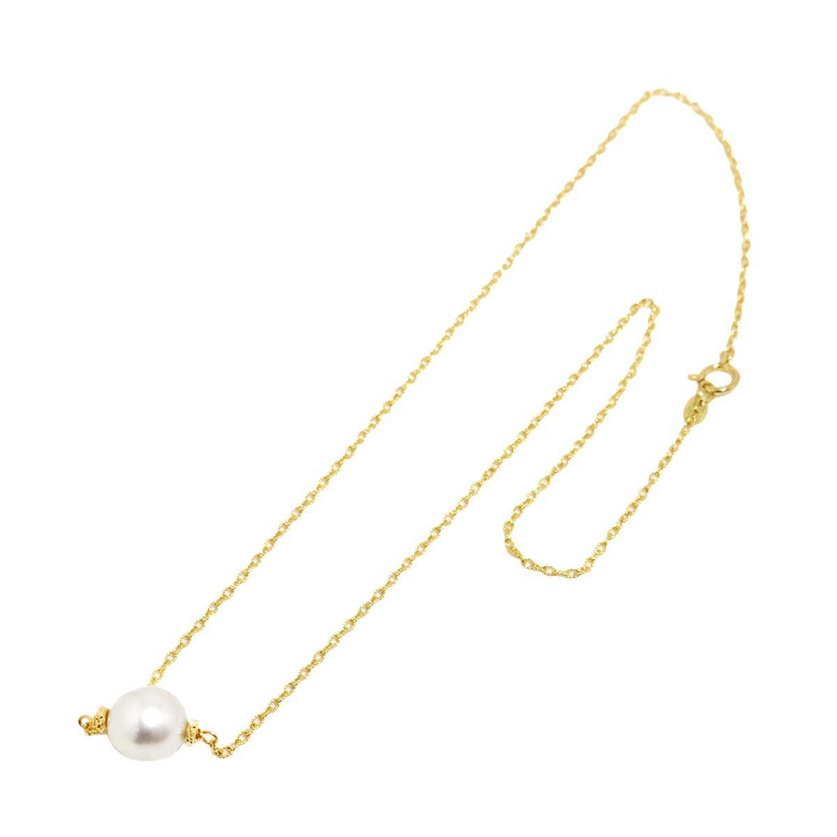 South Sea pearl 9.6mm Necklace 18K K18 YG Yellow Gold 750