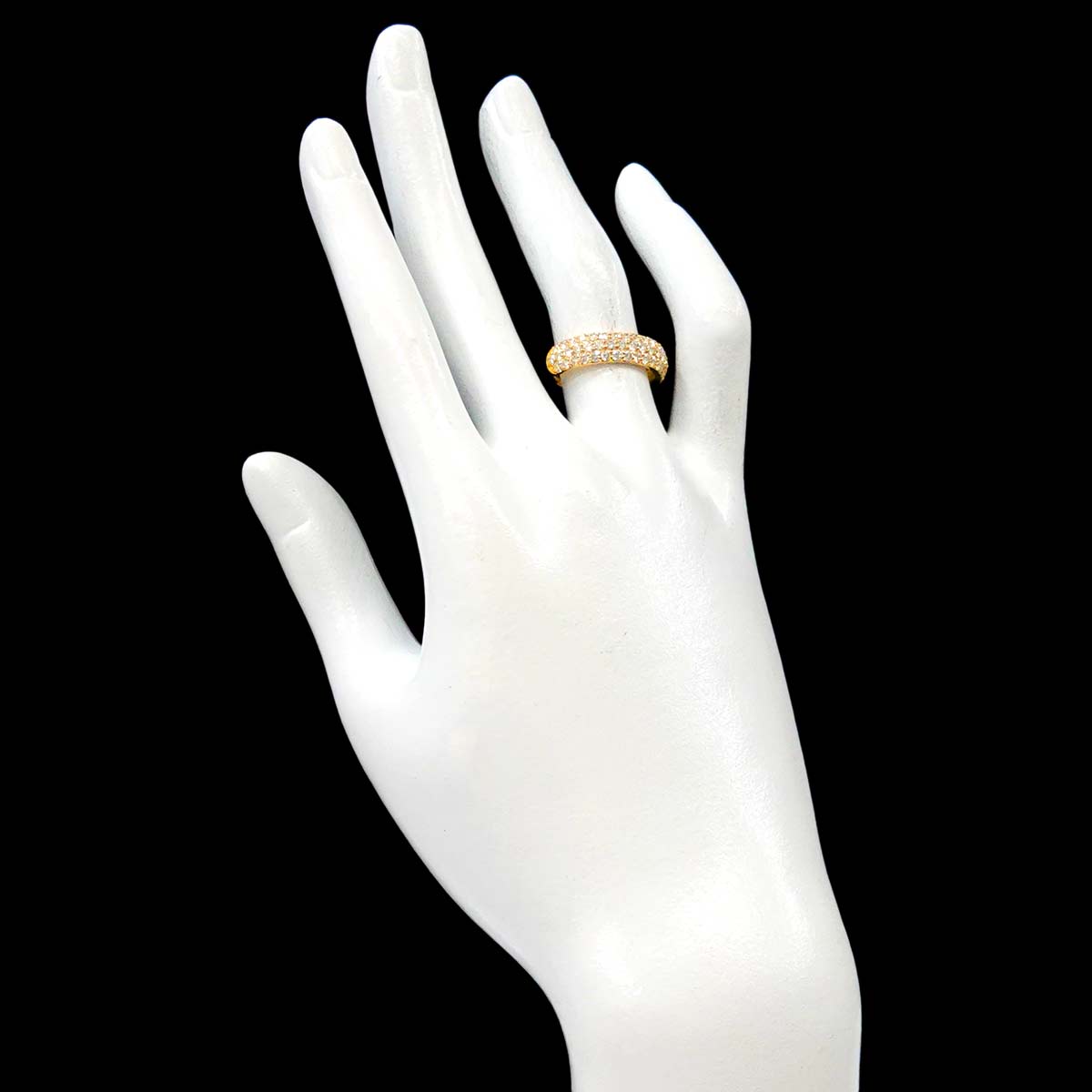 Diamond 1.00ct Ring 18K YG Yellow Gold 750 Size6(US)