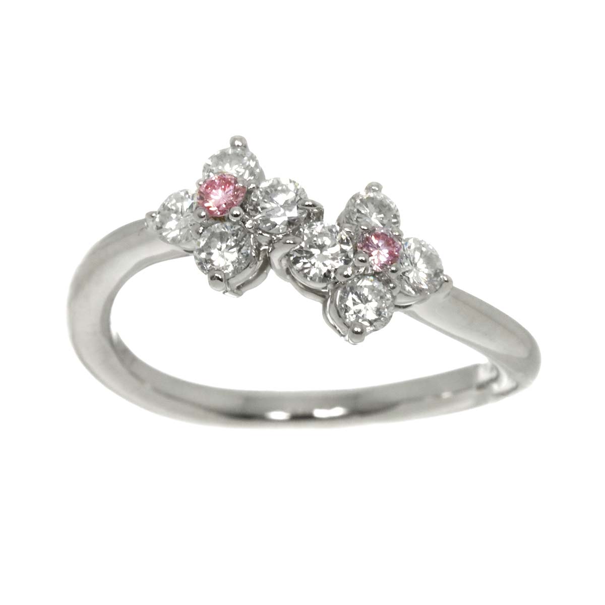 PinkDiamond 0.05ct Diamond 0.47ct Ring Pt Platinum size4.75-5(US)