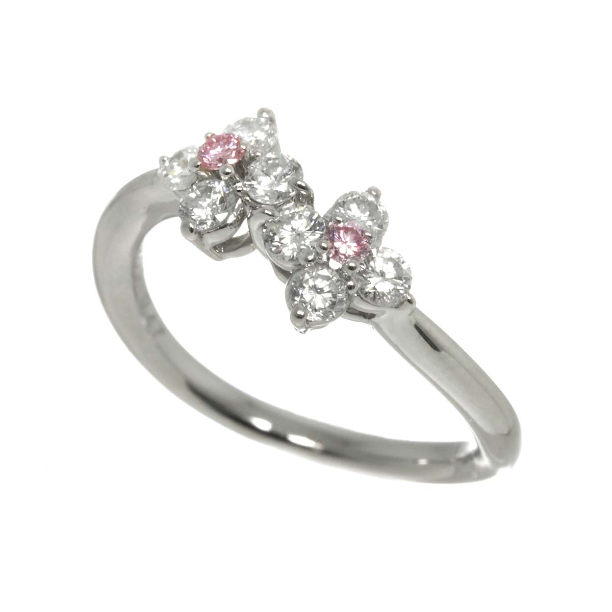 PinkDiamond 0.05ct Diamond 0.47ct Ring Pt Platinum size4.75-5(US)