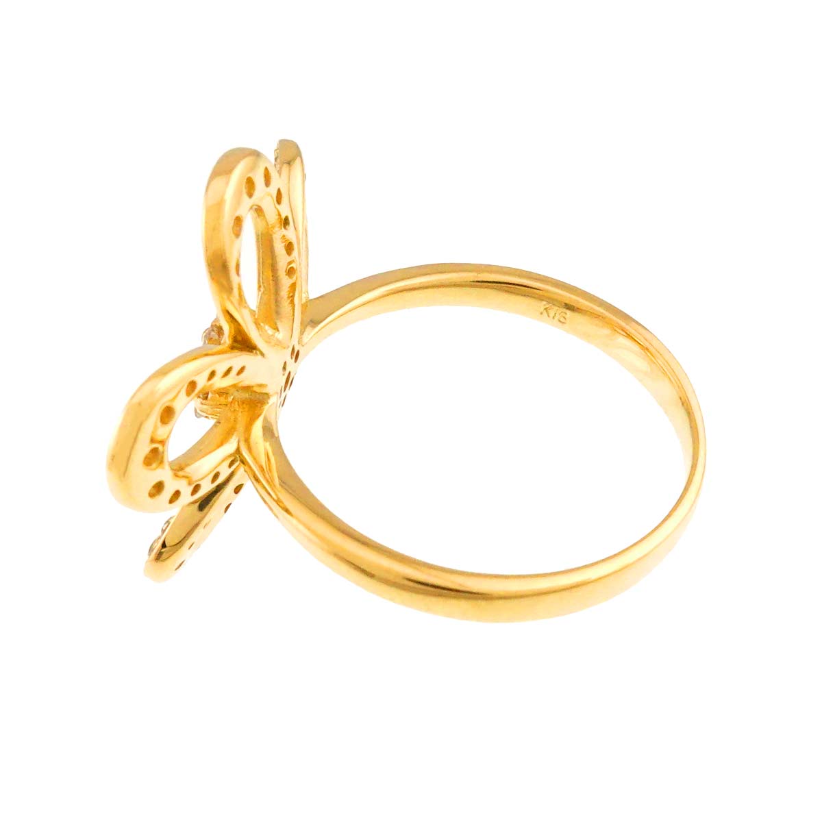 Diamond 0.55ct Ring 18K YG Yellow Gold 750 6.25-6.5(US)