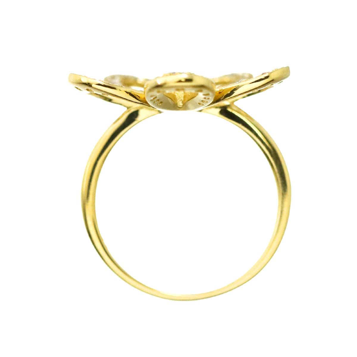 Diamond 0.55ct Ring 18K YG Yellow Gold 750 6.25-6.5(US)