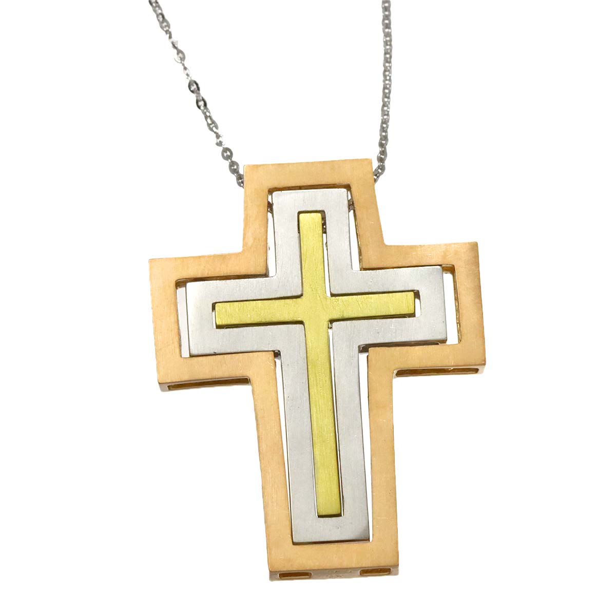 Diamond 1.90ct Necklace 18K K18 PG WG YG Pink Gold 750