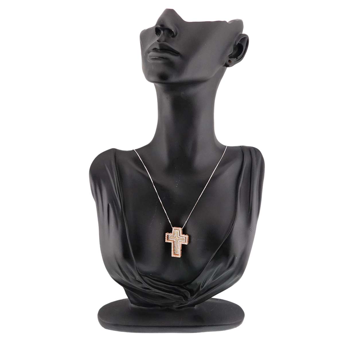 Diamond 1.90ct Necklace 18K K18 PG WG YG Pink Gold 750