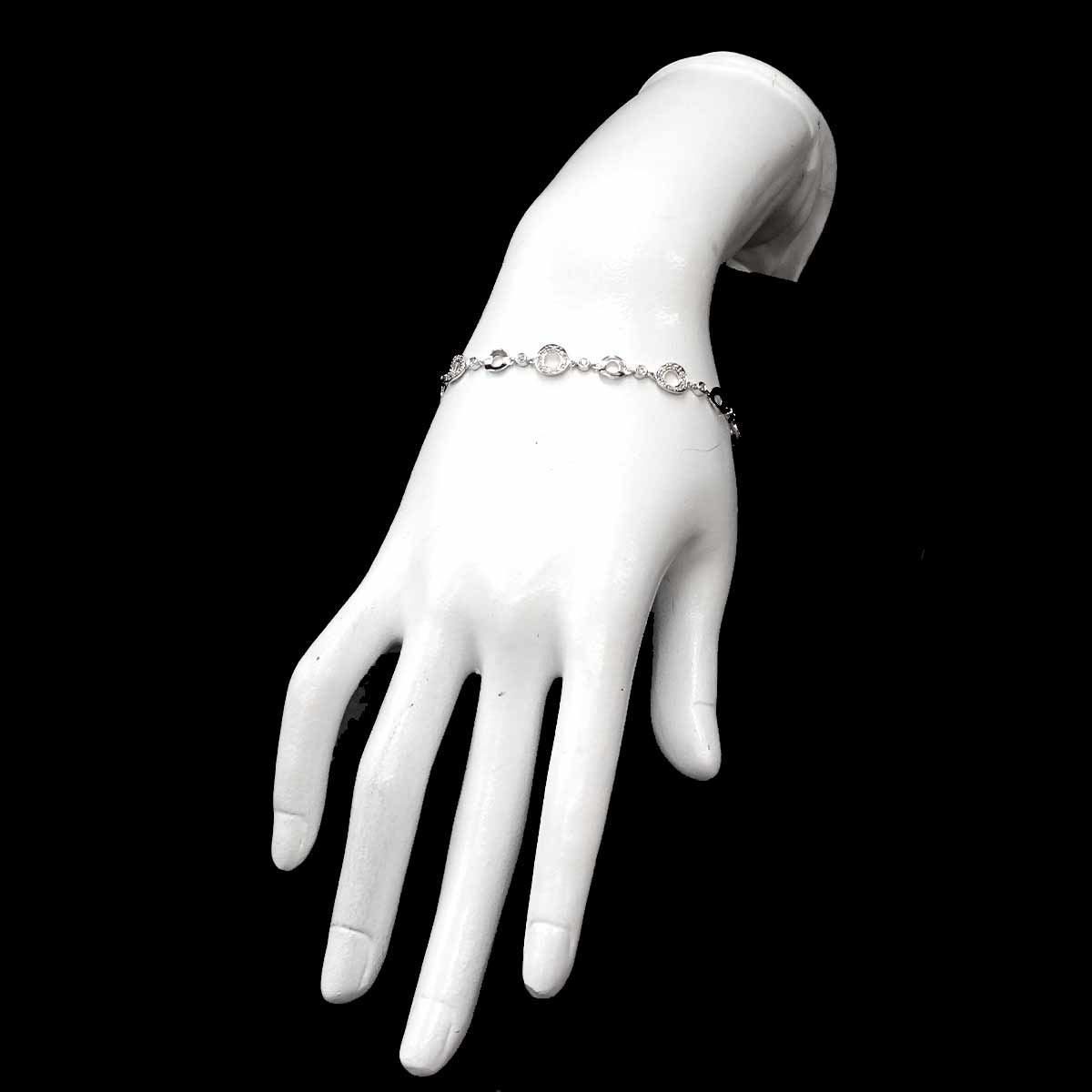 Diamond 0.50ct Bracelet 18K K18 WG White Gold 750