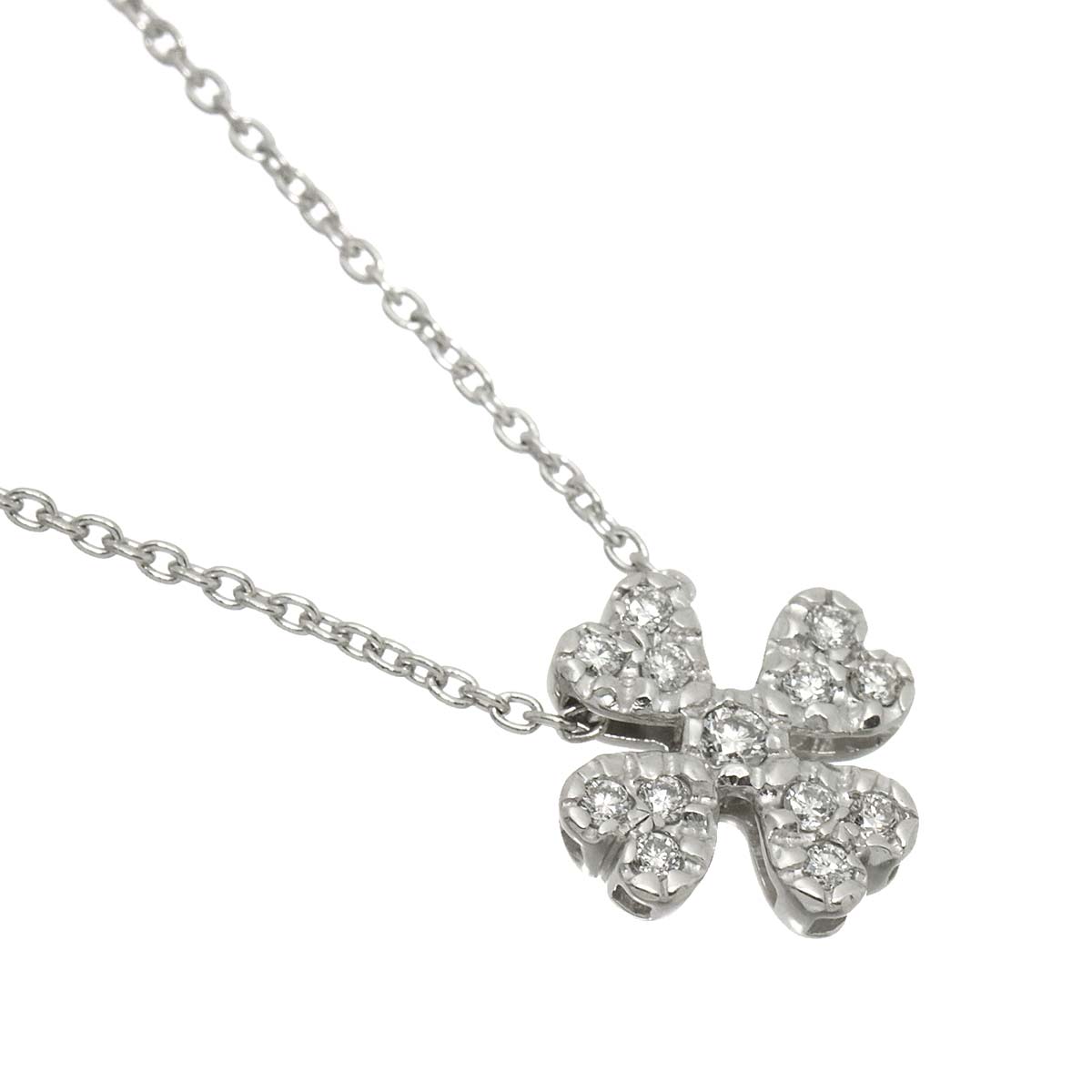 Diamond 0.11ct Necklace 18K WG 750