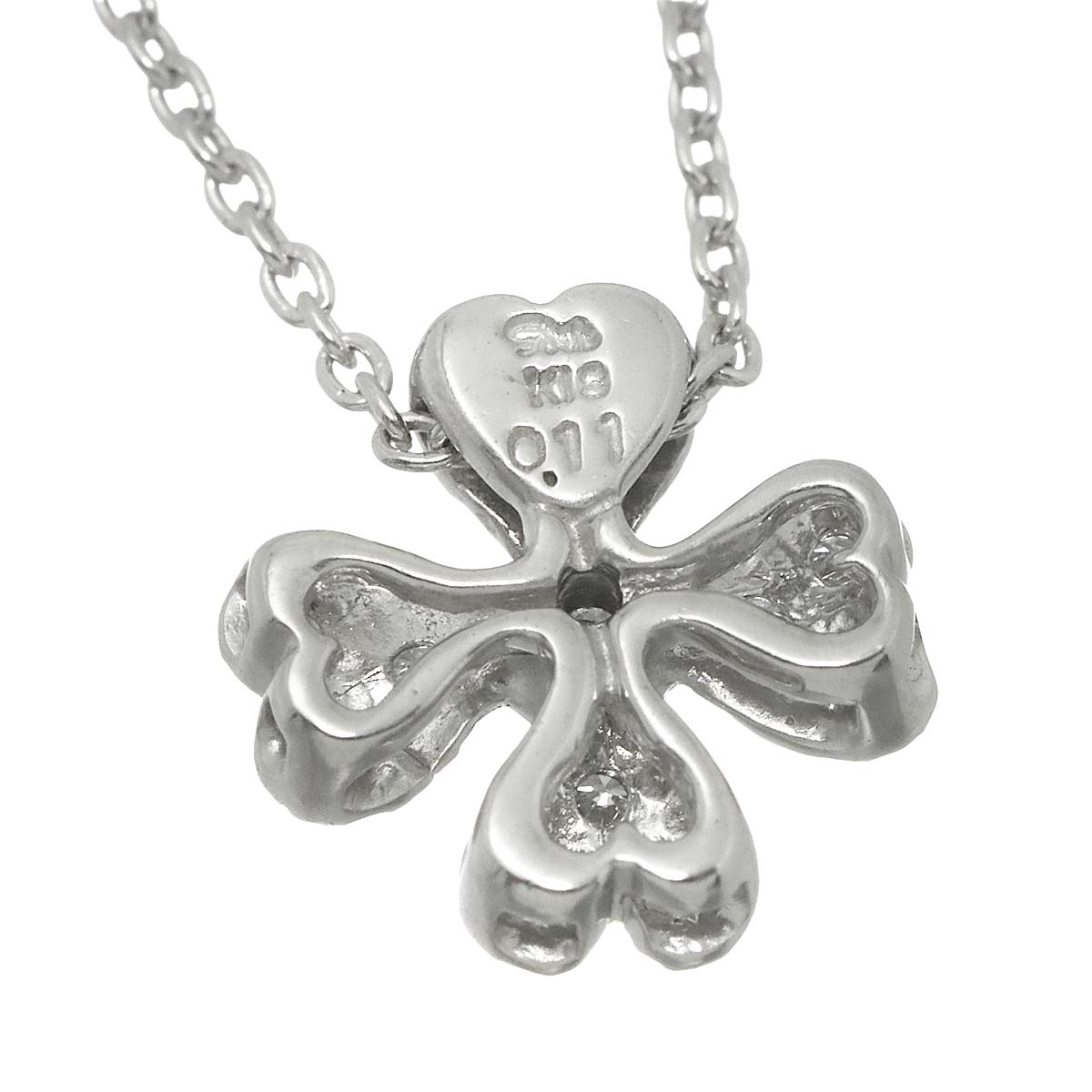 Diamond 0.11ct Necklace 18K WG 750