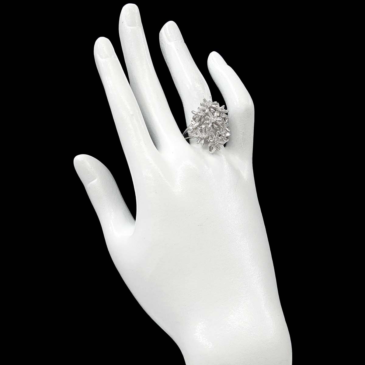 Diamond 1.72ct Ring 18K K18 WG White Gold size8.25(US)