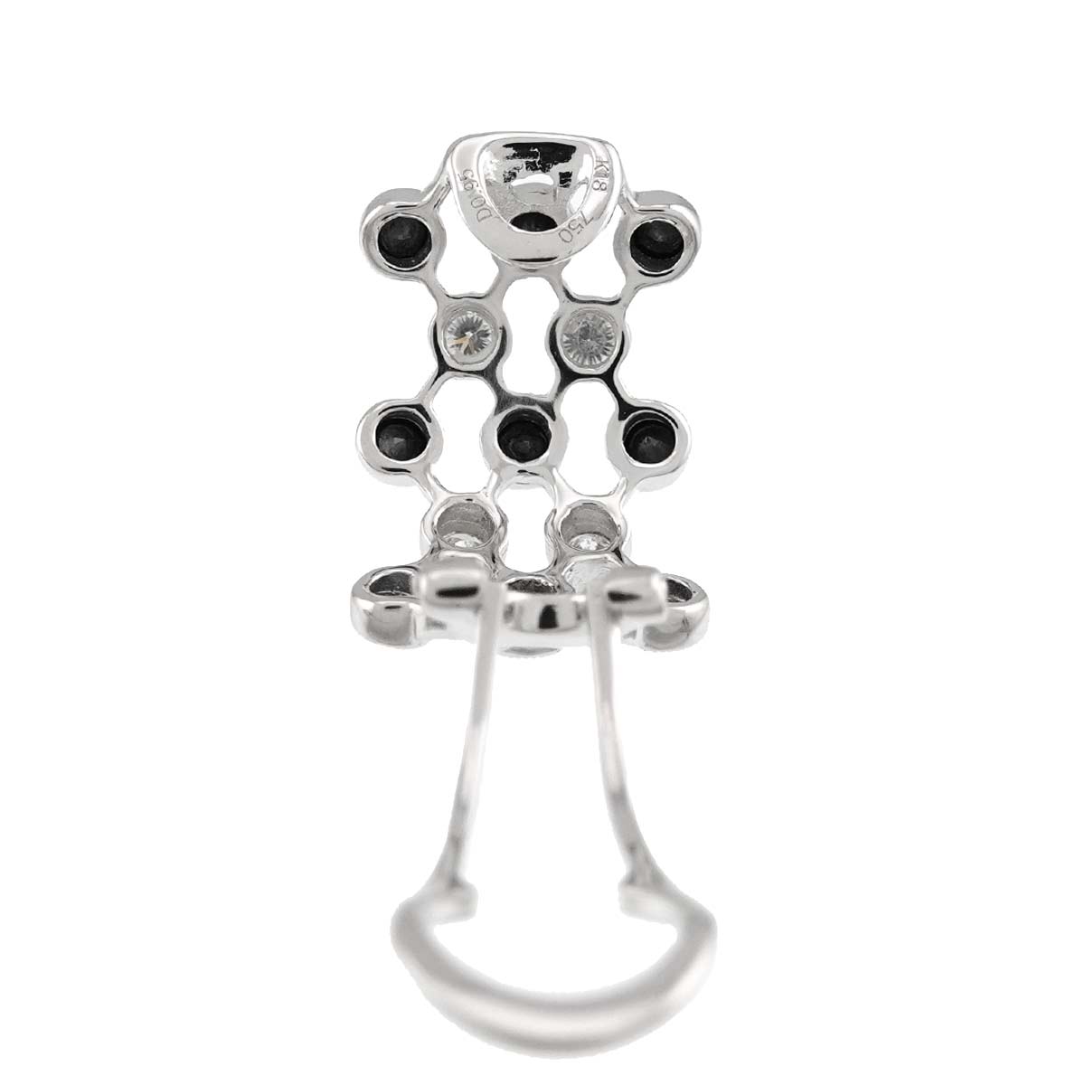 Diamond 0.95ct/0.95ct Earrings Clip-on 18K K18 WG 750