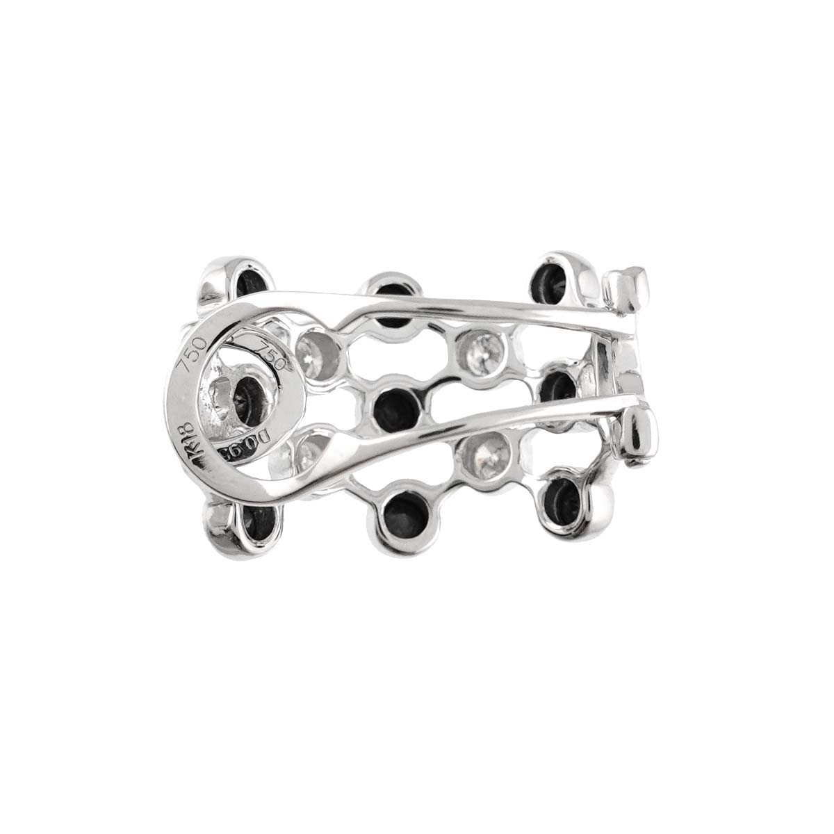 Diamond 0.95ct/0.95ct Earrings Clip-on 18K K18 WG 750