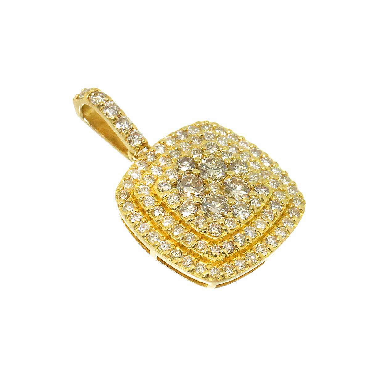Diamond 1.00ct Pendant 18K YG Yellow Gold 750