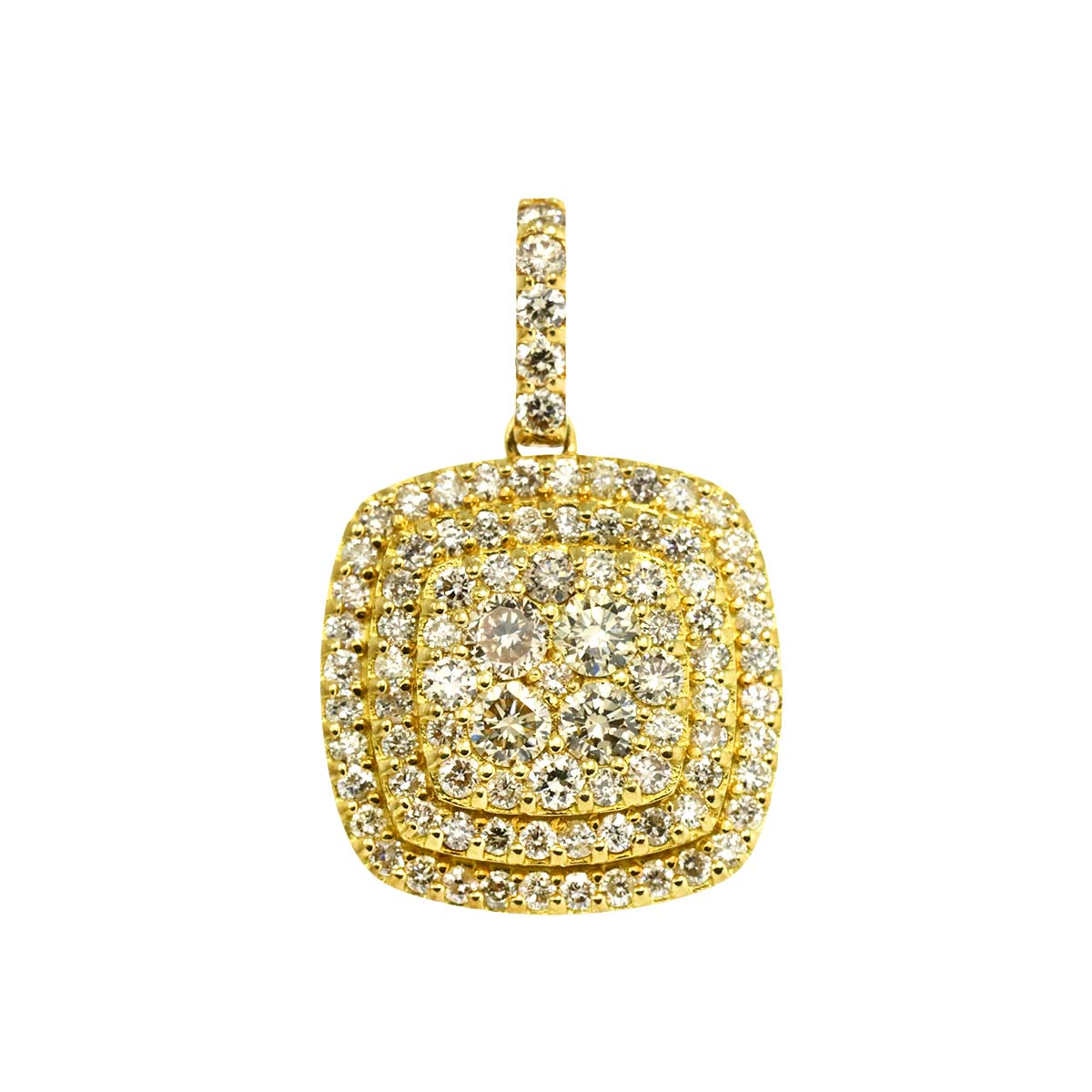Diamond 1.00ct Pendant 18K YG Yellow Gold 750