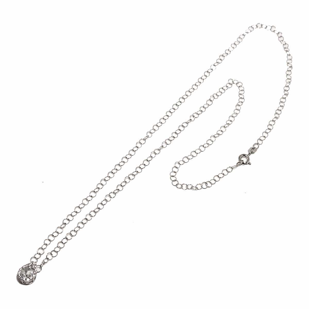 Diamond 0.37ct Necklace 18K WG White Gold 750