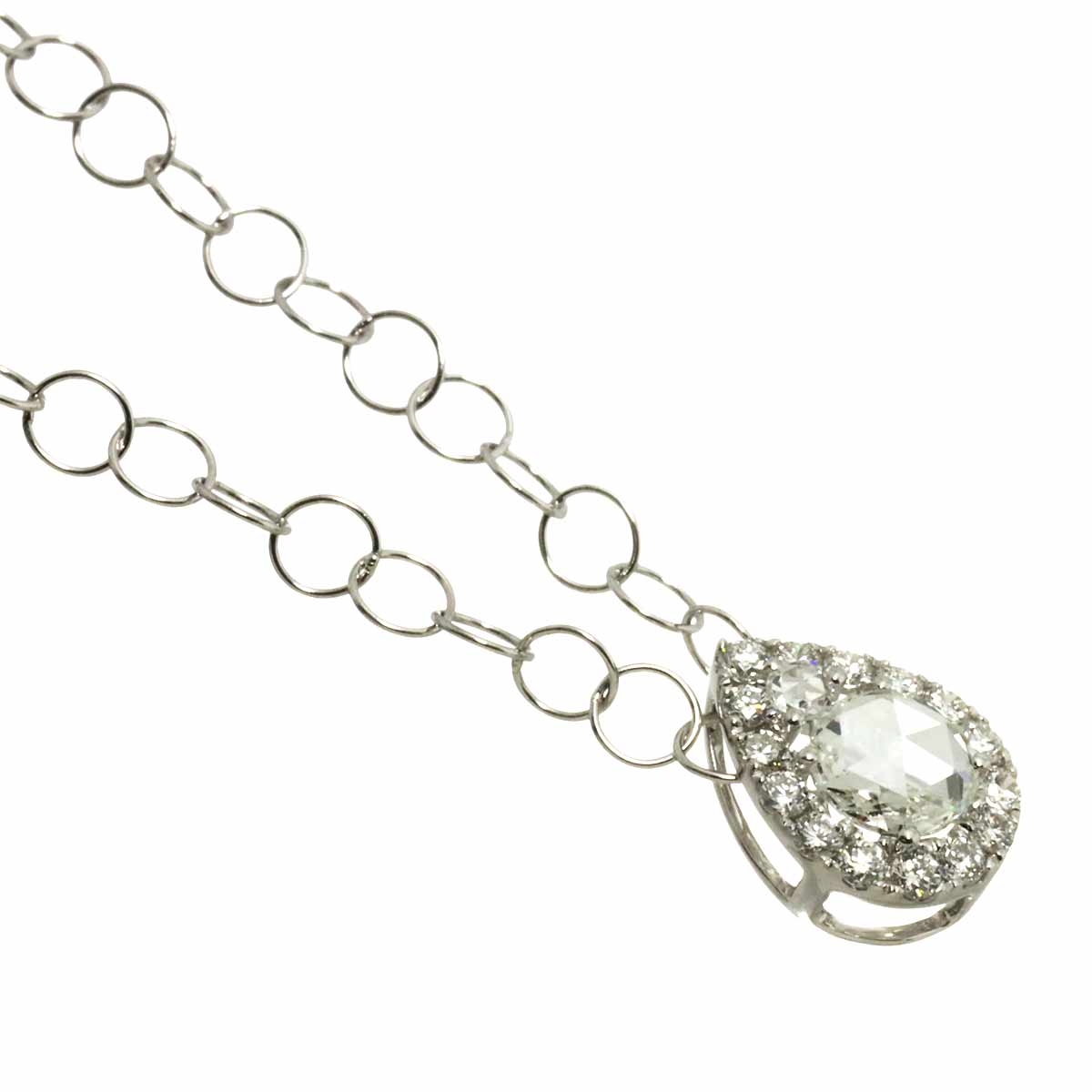 Diamond 0.37ct Necklace 18K WG White Gold 750