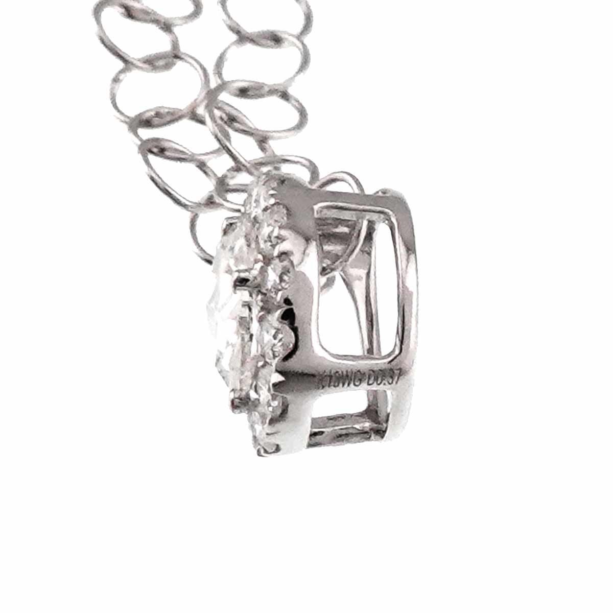 Diamond 0.37ct Necklace 18K WG White Gold 750