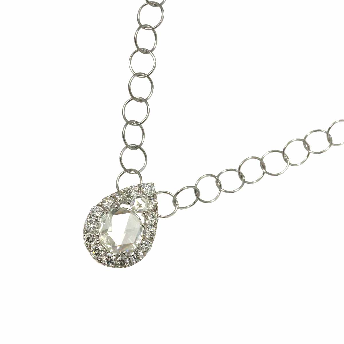 Diamond 0.37ct Necklace 18K WG White Gold 750