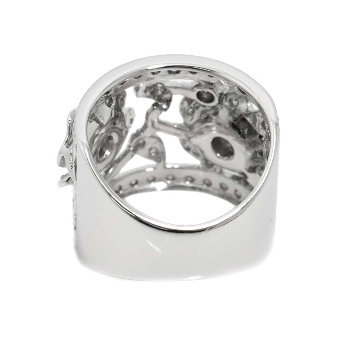 Diamond 0.50ct Ring 18K K18 WG White Gold size5.5-5.75(US)