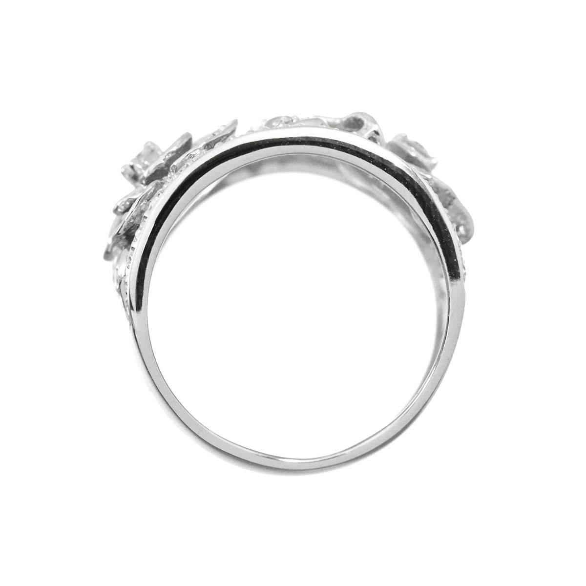 Diamond 0.50ct Ring 18K K18 WG White Gold size5.5-5.75(US)