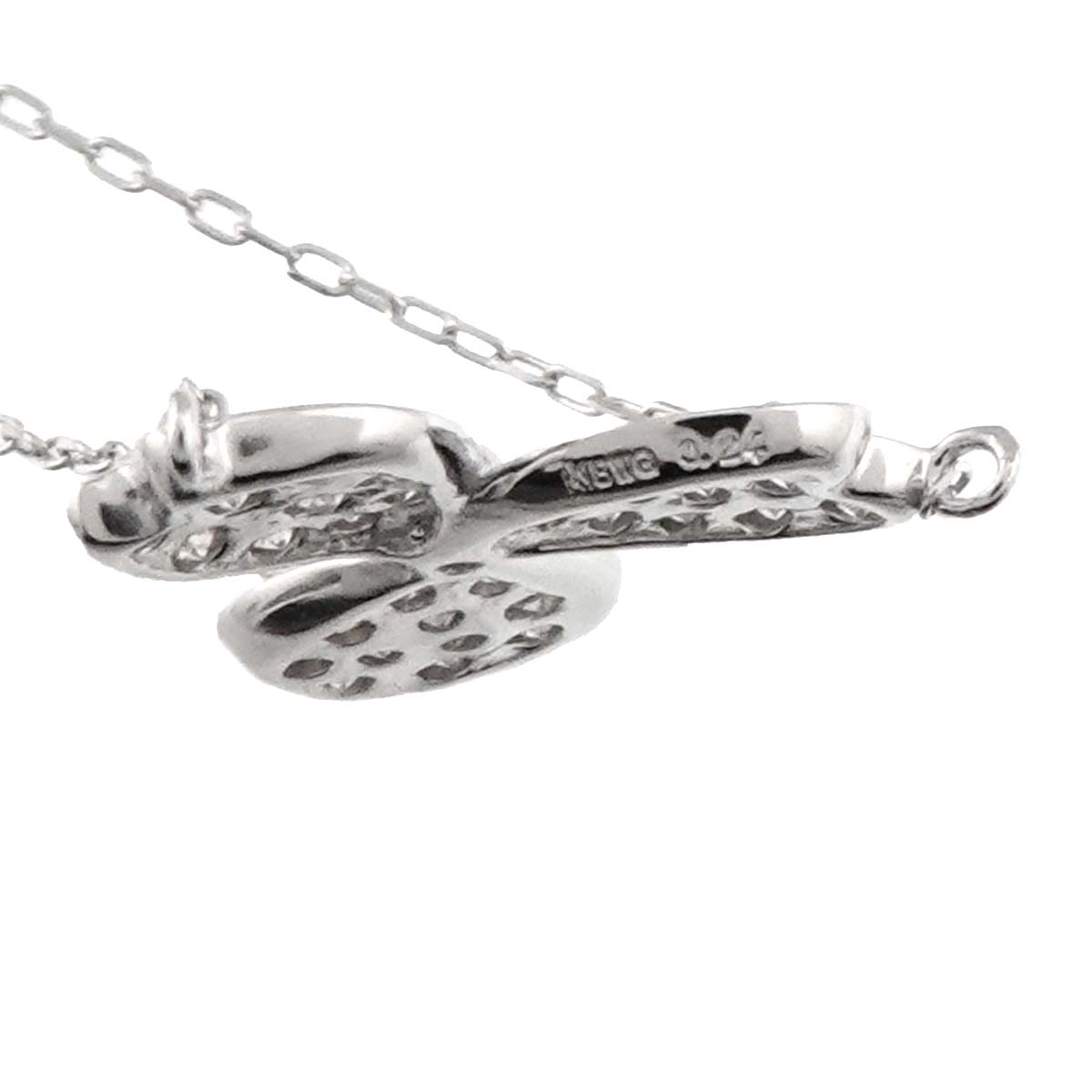 Diamond 0.24ct Necklace 18K WG White Gold 750