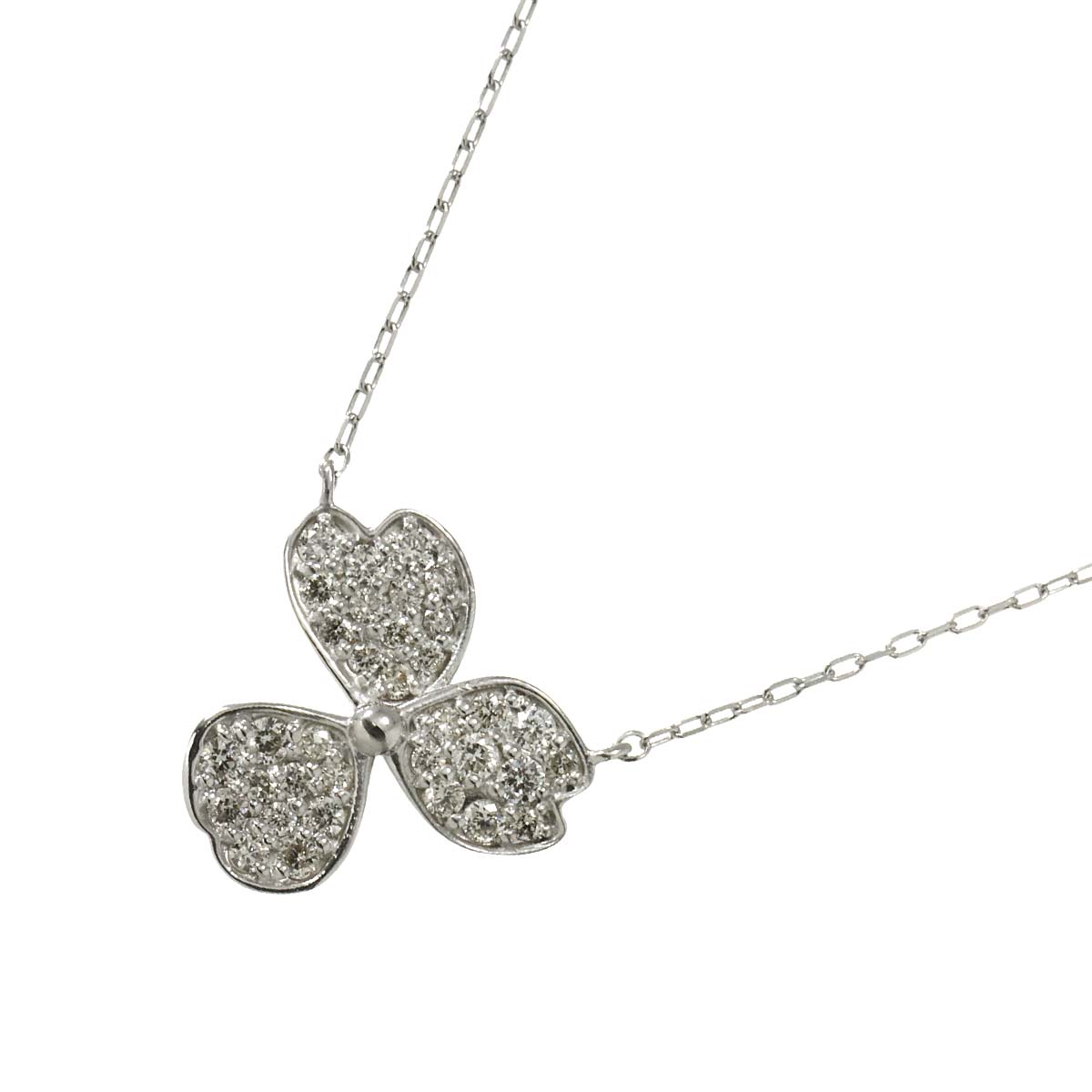 Diamond 0.24ct Necklace 18K WG White Gold 750