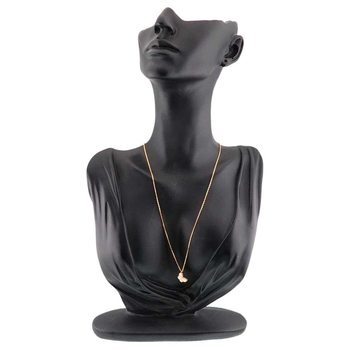 Sweet Alhambra Papillon Mother of Pearl MOP Necklace 18K YG 750