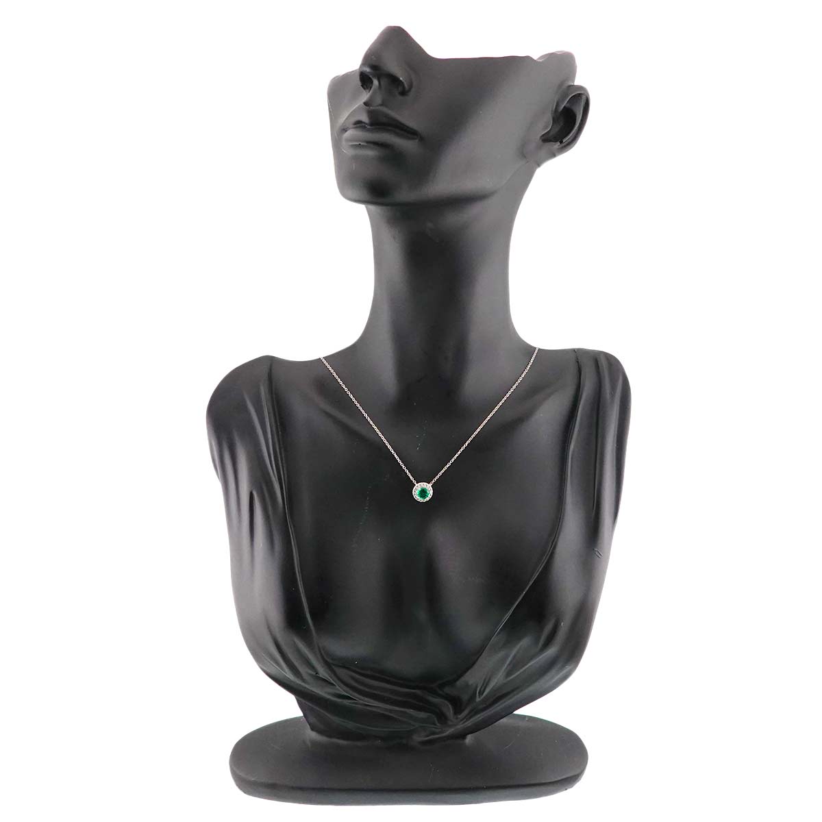 Soleste Emerald Diamond Necklace Platinum