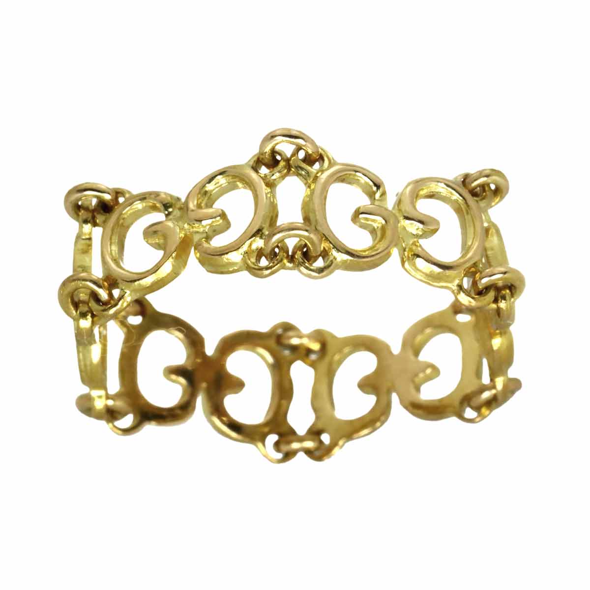 Chain Ring 18K Yellow Gold 750 Size4-4.5(US)